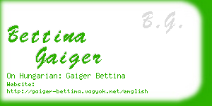 bettina gaiger business card